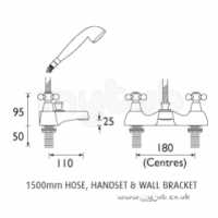 Bristan Brassware -  Regency D/mounted Bath/shower Mixer Cp