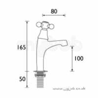 Bristan Brassware -  Regency High Neck Pillar Taps Cp