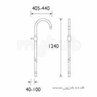 Bristan Showering -  Bristan Rigid Riser No Rose Rise1 C