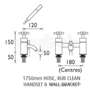 Bristan Brassware -  Bristan Rio Bath Shower Mixer Cp