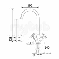 Bristan Brassware -  Bristan Rio Monosink Mixer Chrome Plated Ro Snk C