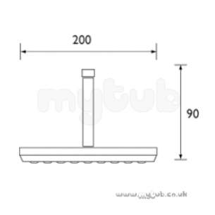 Bristan Showering -  Bristan 102 S/function Fixed Head Cp