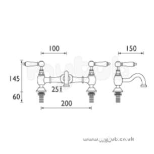 Bristan Brassware -  Renaissance Bridge Basin Mixer Cp