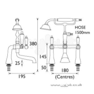 Bristan Brassware -  Renaissance Bath/shower Mixer Cp