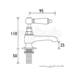 Bristan Brassware -  Renaissance Basin Taps Pair Chrome Plated Rs 1/2 C