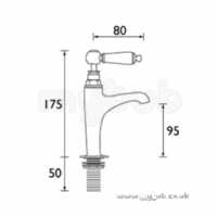 Bristan Brassware -  Renaissance High Neck Pillar Taps Cp