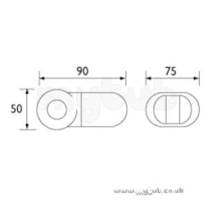 Bristan Showering -  Bristan 100 Slider Bracket Chrome Plated Slid100 C