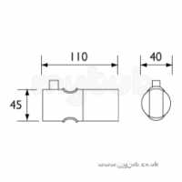 Bristan Showering -  Bristan 101 Slider Bracket Chrome Plated Slid101 C