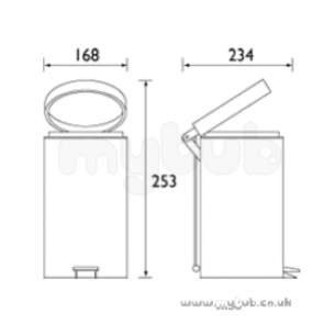 Bristan Accessories -  Bristan Solo Bin Chrome Plated So Bin C