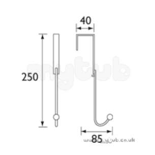 Bristan Accessories -  Solo Single Hook Over Door Hanger Cp