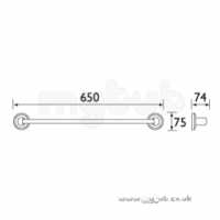Bristan Accessories -  Bristan Solo Towel Rail Chrome Plated So Rail C