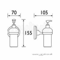 Bristan Accessories -  Solo Wall Mounted Soap Dispenser Cp