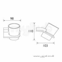 Bristan Accessories -  Bristan Twist Wall Mounted Tumbler Cp