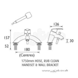 Bristan Brassware -  Bristan Tabrize Bath Shower Mixer Cp