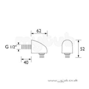 Bristan Brassware -  Bristan Conc Outlet Hose Connector Cp