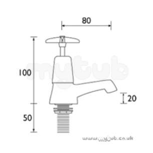 Bristan Brassware -  5412 Xt Basin Taps Brss B/nts Pair Cp