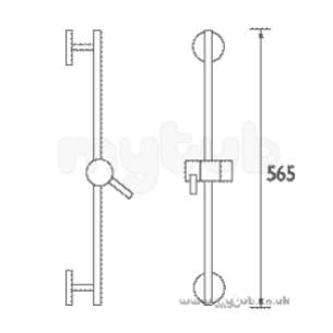 Bristan Showering -  Bristan Sigma Slide Rail Chrome Plated Adr3 C