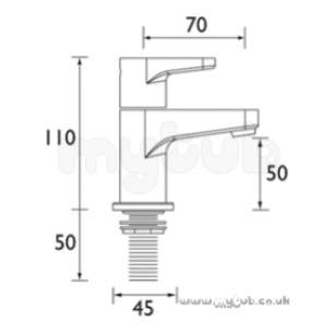 Bristan Brassware -  Bristan Quest Basin Taps Chrome Plated Qst 1/2 C