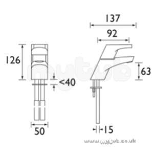 Bristan Brassware -  Synergy Basin Mixer Without Waste Cp