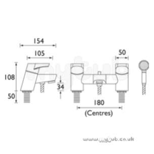 Bristan Brassware -  Bristan Synergy Bath Shower Mixer Cp