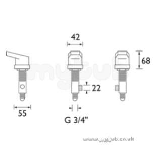 Bristan Brassware -  Bristan Synergy Side Bodies Cp