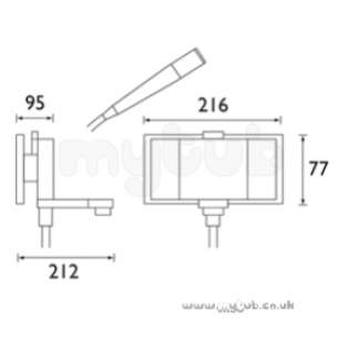 Bristan Showering -  G-type Thermo Wall Mounted Bath Shower Mixer Cp