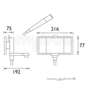 Bristan Brassware -  G-type Wall Mounted Bath Shower Mixer Cp