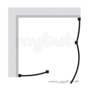 Bristan Showering -  Prism Pmq3 900mm For 3 Part Quadrant Lh