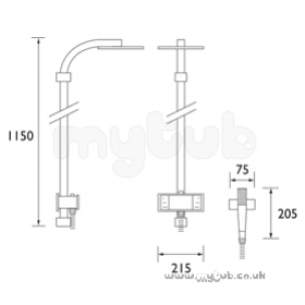 Bristan Showering -  G-type Gtshxdivc Manul Mount Shower Val Cp
