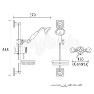 Bristan Showering -  Art Deco Dcshuarc Therm M/d Adj Ris Cp
