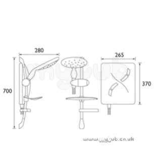 Bristan Showering -  Es108thc Thermo Electric 10 8 Kw Satin