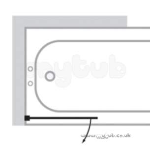 Bristan Showering -  Jute Jubsi 800mm 1 Panel Bathscreen Whit
