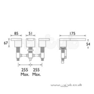 Bristan Brassware -  Bristan G-type 3 Hole Basin Mixer Cp