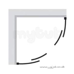 Bristan Showering -  Jute Juq45 900mm 4 Part Sliding Quad Sil