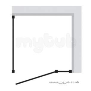 Bristan Showering -  Prism Pmhsl 800mm Hinged Dr For S/pnl Lh