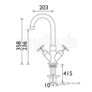 Bristan Brassware -  Bristan Star Monobloc Sink Mixer Cp