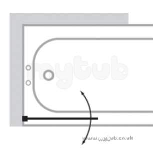 Bristan Showering -  Java Jbs1 750mm 1 Panel Bathscreen Lh