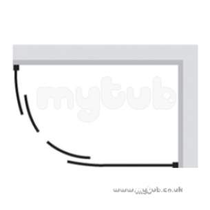 Bristan Showering -  Java Jq45129s 4 Part Slidg O/set Quad Lh