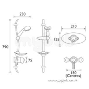 Bristan Showering -  Java Jcshuarc Thermo M/d Rec Adj Risr Cp
