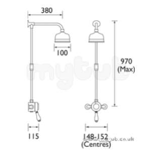 Bristan Showering -  Colonial Single Sequential Thermo Shower