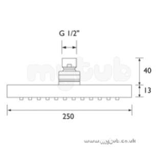 Bristan Showering -  Bristan 250mm Diameter Round Fxd Head Cp