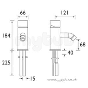 Bristan Brassware -  Bristan Js2 One Tap Hole Bath Filler Chrome Plated Js2 1hbf C