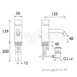 Bristan Brassware -  Js2 Basin Mixer And Pop-up Waste Cp