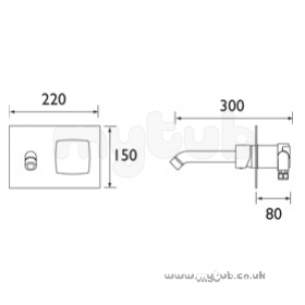 Bristan Brassware -  Js2 Two Tap Holes Wall Mounted Bath Filler Cp