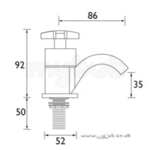 Bristan Brassware -  Bristan Moloko Bath Taps Chrome Plated Mlk 3/4 C