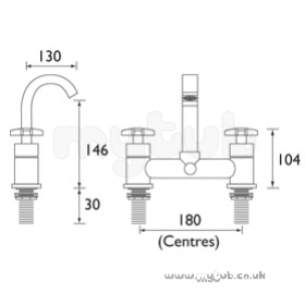 Bristan Brassware -  Bristan Moloko Bath Filler Chrome Plated Mlk Bf C