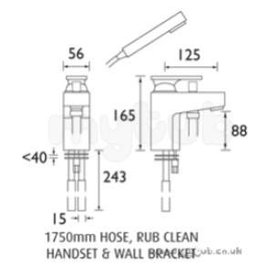 Bristan Brassware -  Ovali 1 Hole Bath Shower Mixer Cp