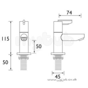 Bristan Brassware -  Bristan Sonique Basin Taps Chrome Plated Soq 1/2 C