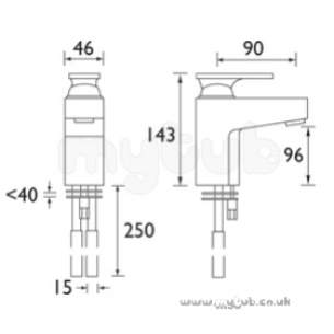 Bristan Brassware -  Soprano Basin Mixer Without Waste Chrome Plated Obsolete