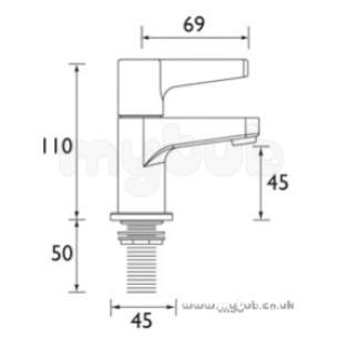 Bristan Brassware -  Design Utility Lever Basin Taps Cp